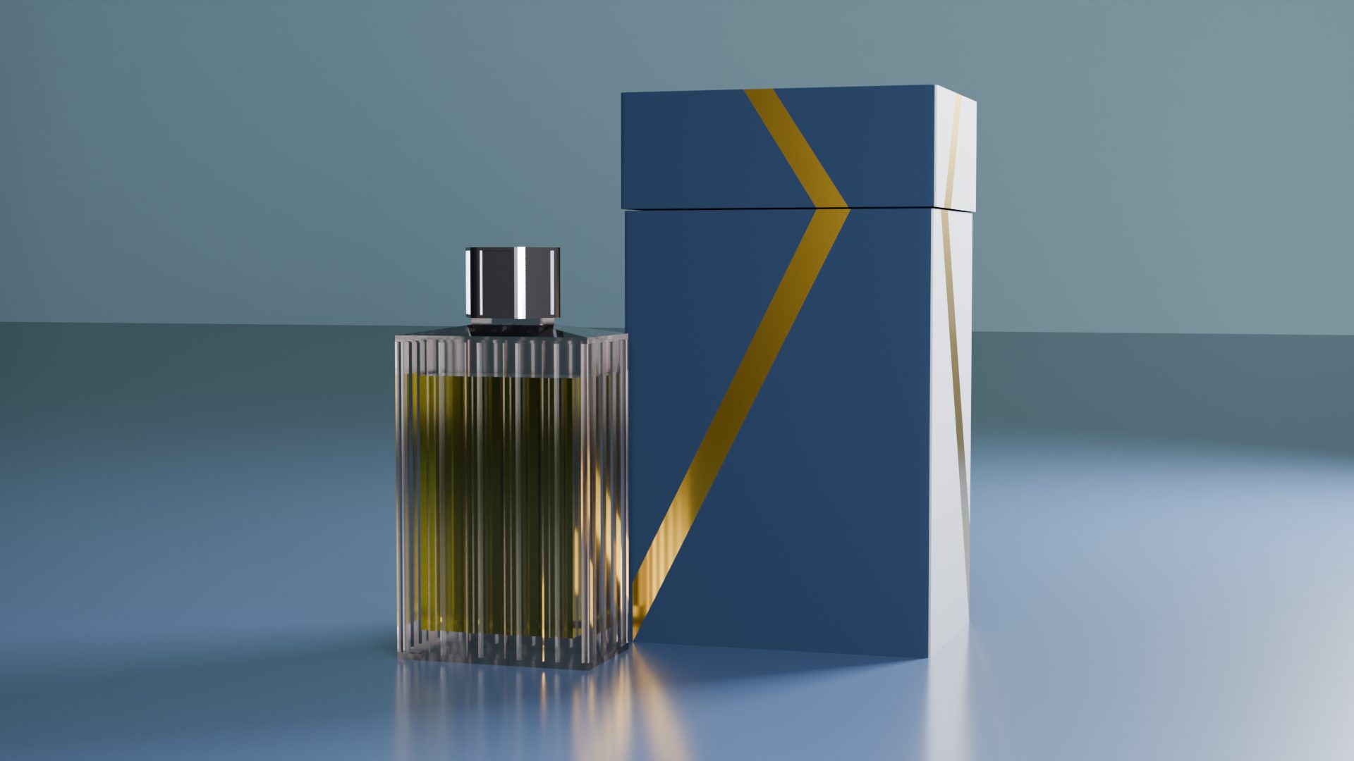 Men's fragrance bottle render