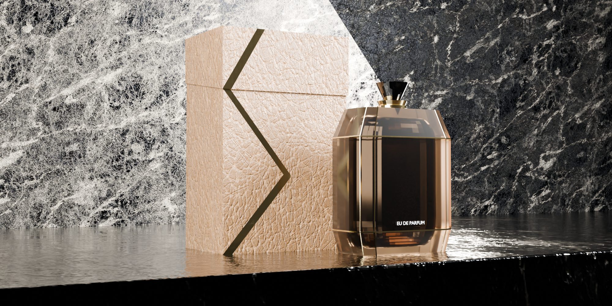Luxury perfume bottle render